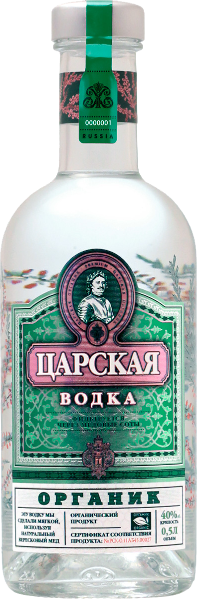 Изображение товара Водка "Царская Органик" 0.5 л.