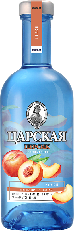 Изображение товара Настойка горькая "Царская Оригинальная Персик" 0.5 л.