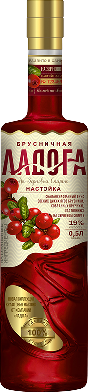 Изображение товара Ладога Брусничная 0.5 л.