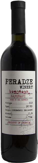 Изображение товара Saperavi aged in oak barrels, Peradze Winery 0.75 л.