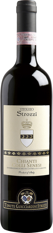 Изображение товара Chianti, Titolato Strozzi, Toscana Colli Senesi DOCG 0.75 л.